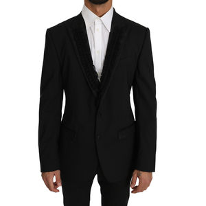 Dolce & Gabbana Black Wool MARTINI Torrero Blazer Jacket
